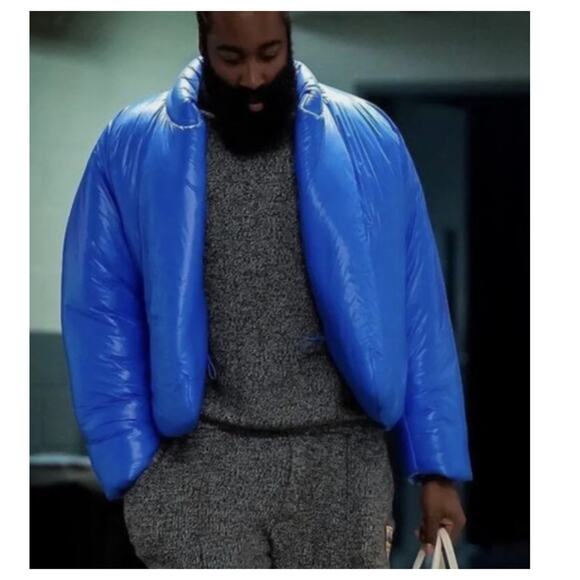 NWT YEEZY X GAP ROUND Cropped Jacket blue Puffer Kanye West (M) - Picture 3 of 11